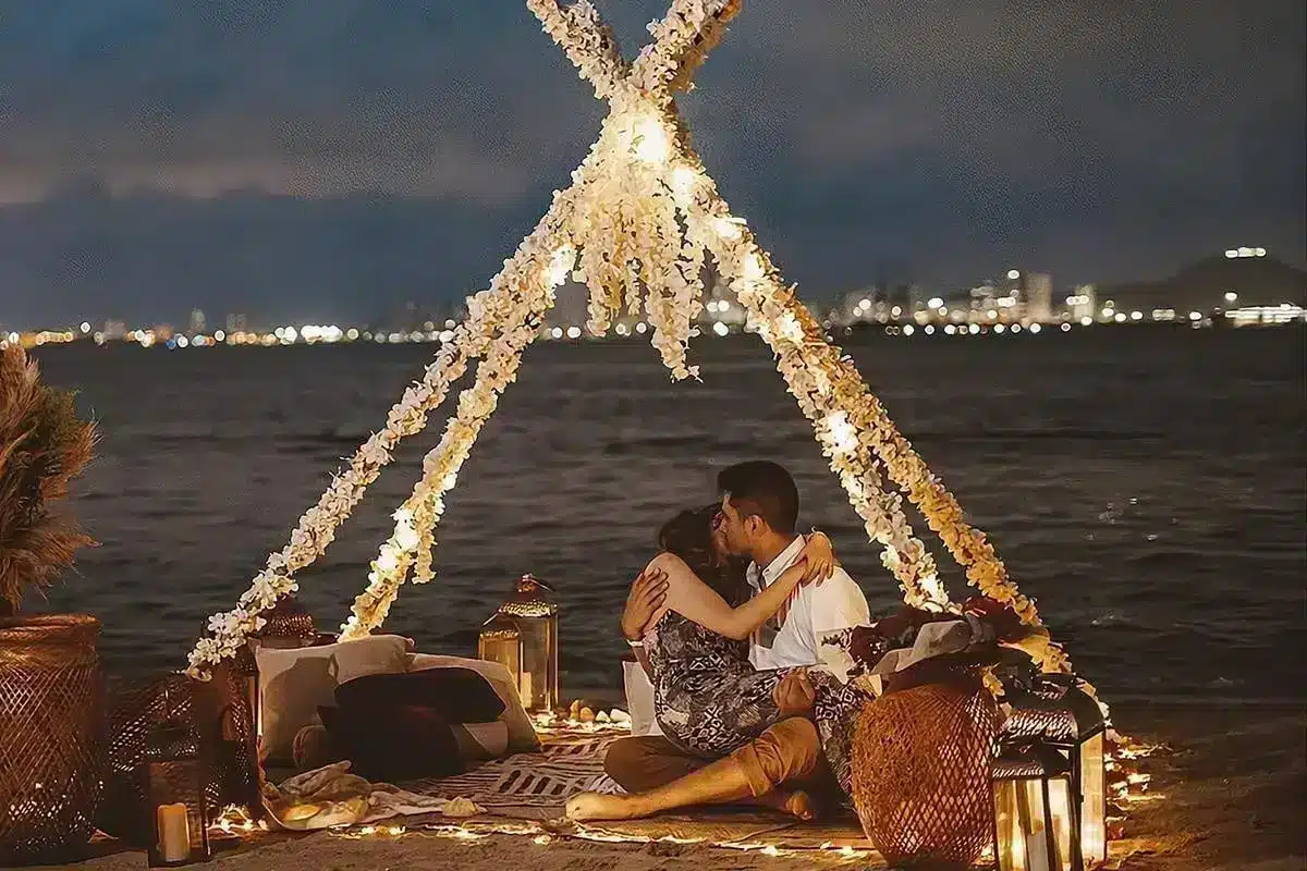 Cena romántica frente al mar en Fénix Beach Cartagena